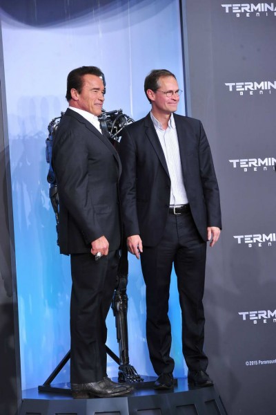 Arnold Schwarzenegger, Michael Müller Arnold Schwarzenegger; Michael Müller  -  Premiere TERMINATOR - GENISYS im Cinestar im Sonycenter  in Berlin  am 21.06.2015 -  Foto: SuccoMedia / Ralf Succo